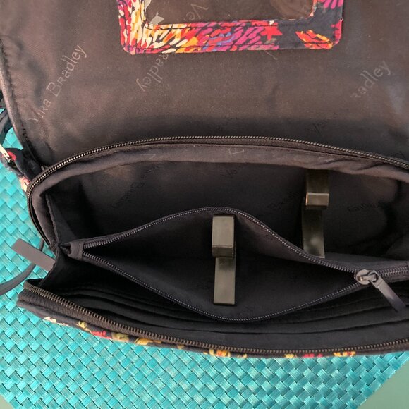 Vera Bradley Crossbody Wallet Cell Phone Bag Midnight Wildflower - Picture 6 of 15